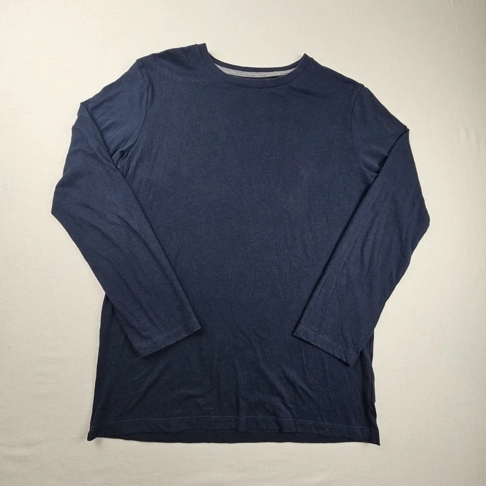 Old Navy T-shirt Boys XXL/18 Navy Blue Long Sleeve Basic Top Casual